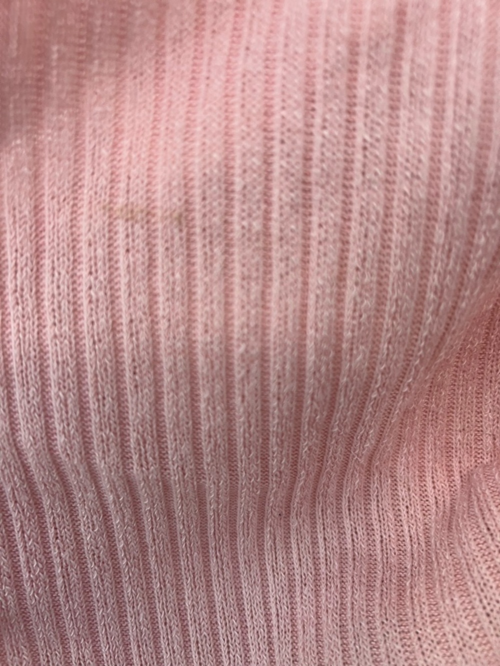Pink Ribbed Lace Trim Crop Top Button Front Coquette Style Size L - Picture 8 of 8